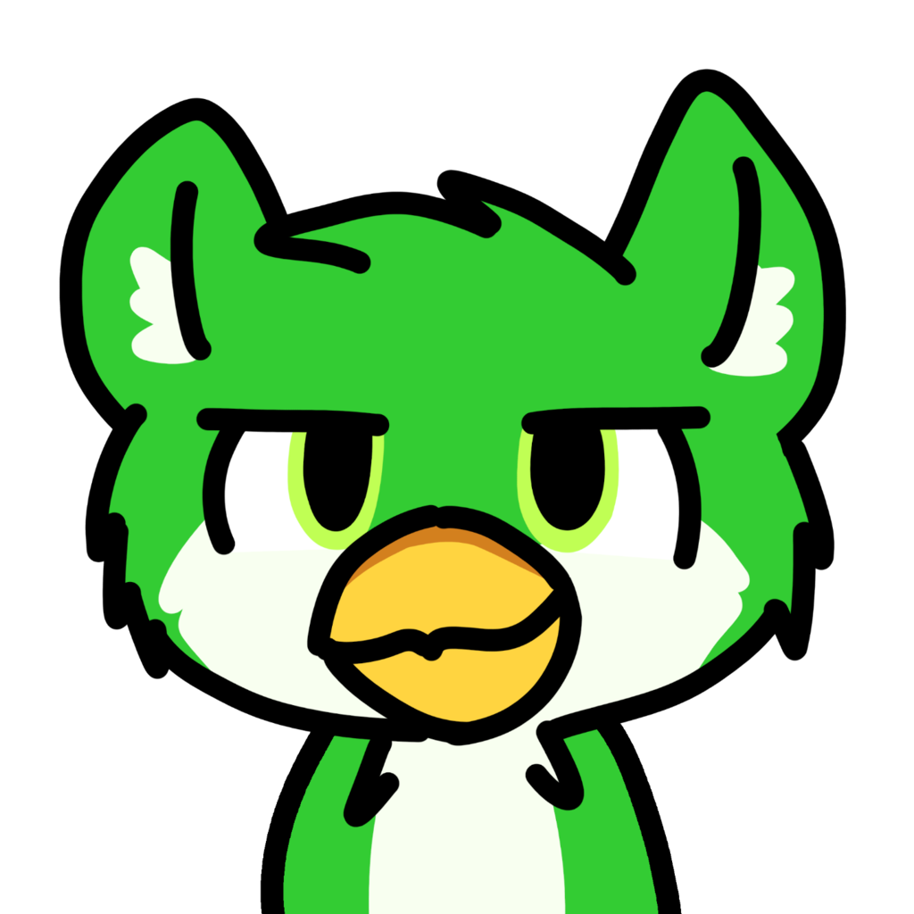 A green gryphon with a white belly rendered in the 'boykisser' meme format. Artwork by PinballsWizard. Digital artwork, thick lined vector artwork. 